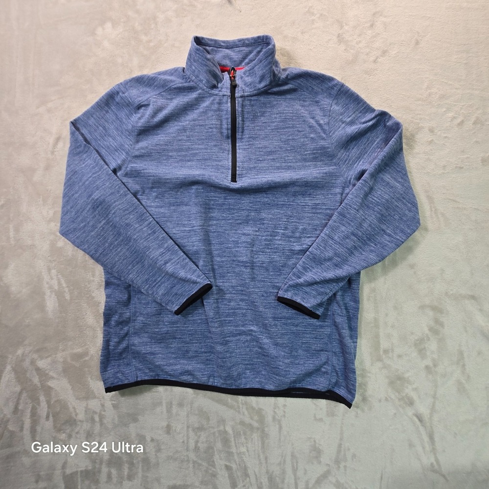 Avalanche Outdoor Supply Sweatshirt Mens XL Blue Outdoor Mock Neck Quarter Zip